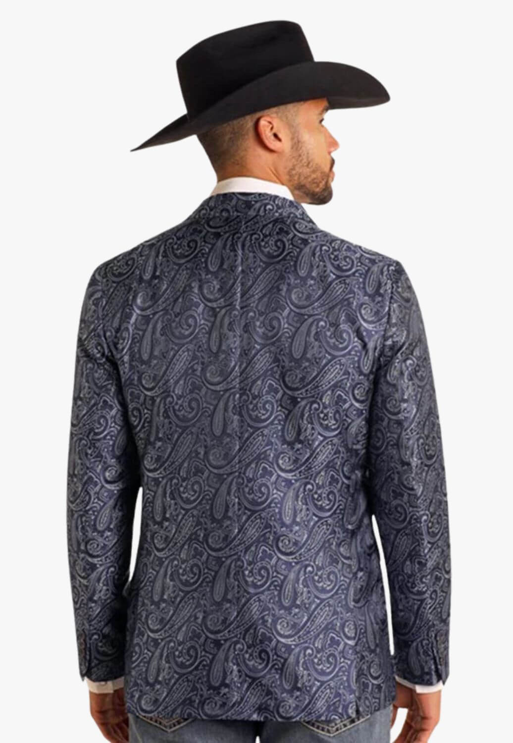 Rock and Roll Mens Paisley Jacquard Blazer