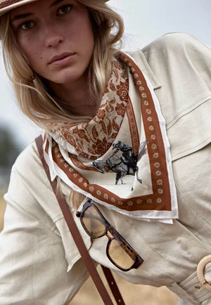 Whitney Spicer Paisley Palamino Silk Bandana