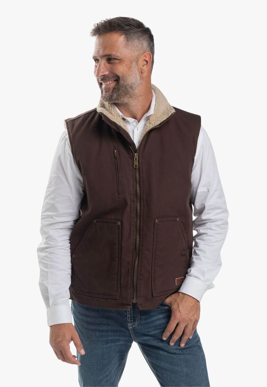 Just Country Mens Diamantina Sherpa Vest