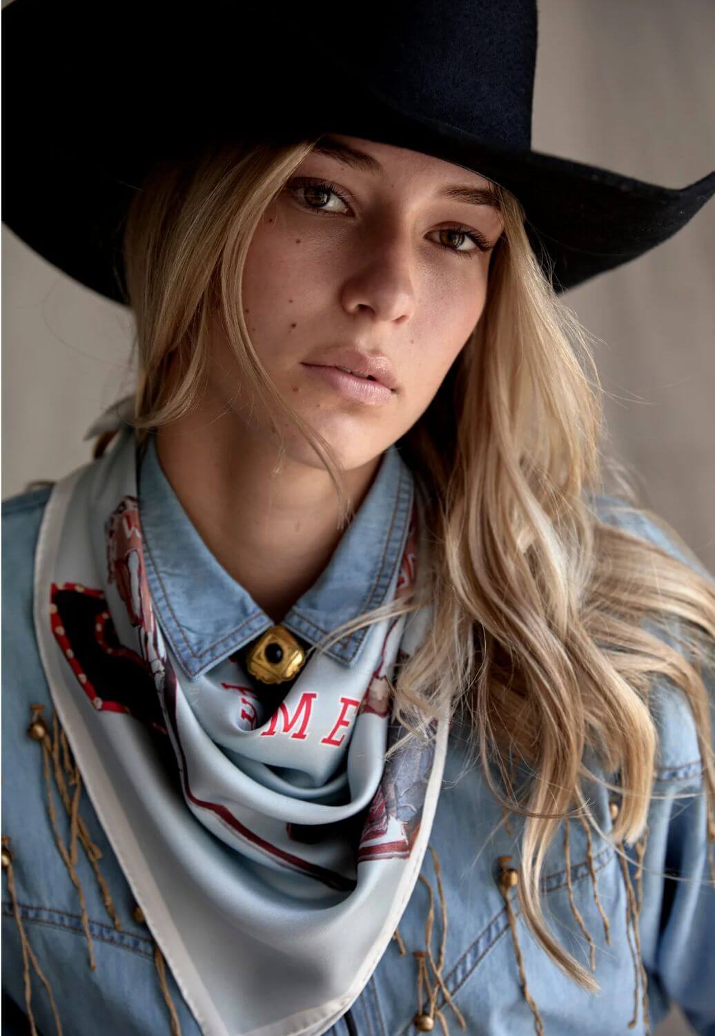 Whitney Spicer Silk Cowboy Bar Bandana