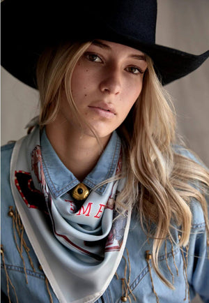 Whitney Spicer Silk Cowboy Bar Bandana