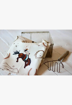 Tirzah Yeehaw Cowgirl Tea Towel