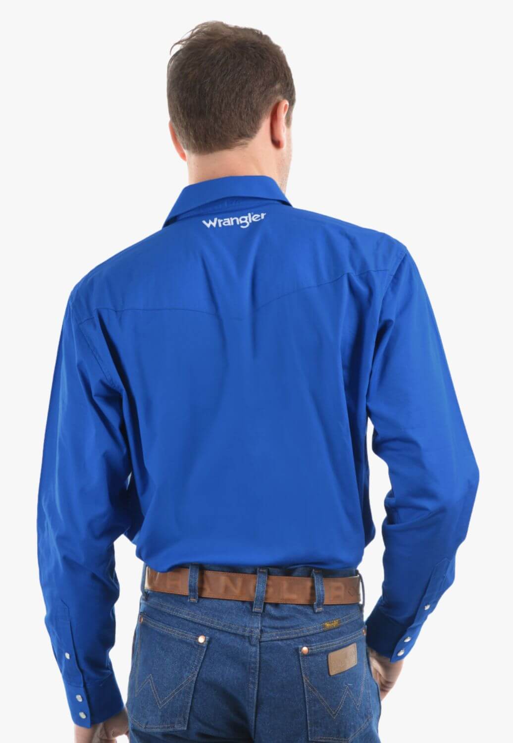 Wrangler Mens Logo Rodeo Long Sleeve Drill Shirt