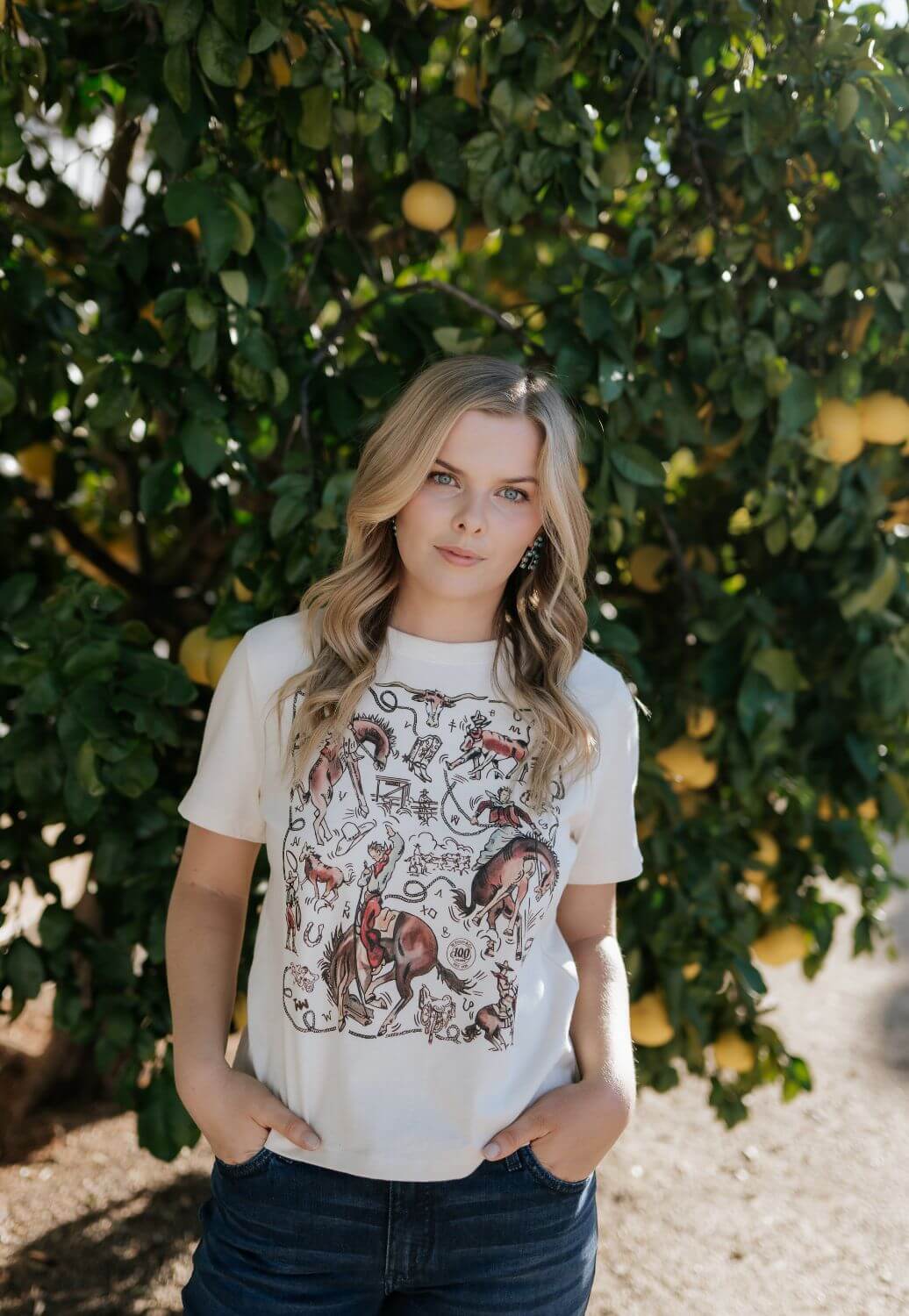 WTCo XOXO Art Womens Ride 'em Cowboy Boxy T-Shirt
