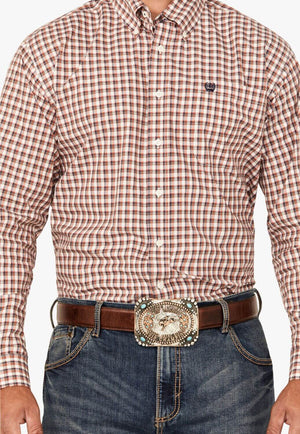 Cinch Mens Plaid Print Western Shirt