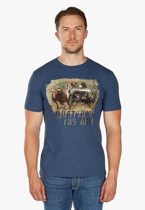 Bullzye Mens Muster T-Shirt
