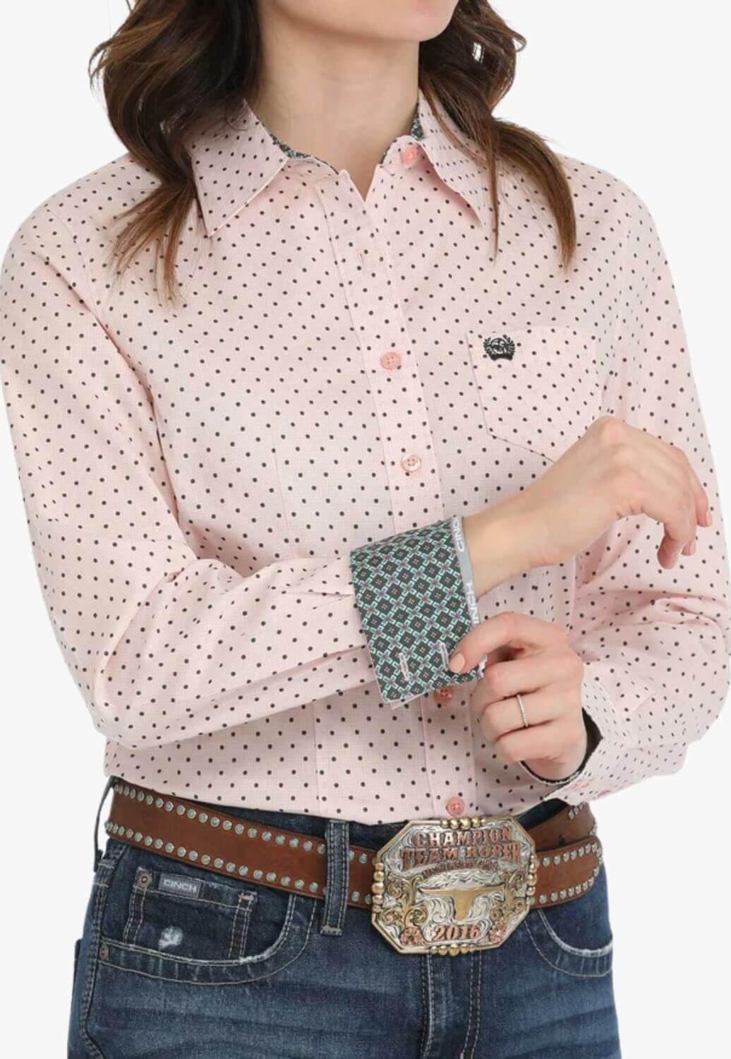 Cinch Womens Geometric Western Long Sleeve Shirt