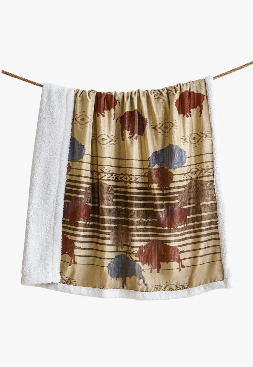 Indigo Hill Home On The Range Campfire Sherpa Throw