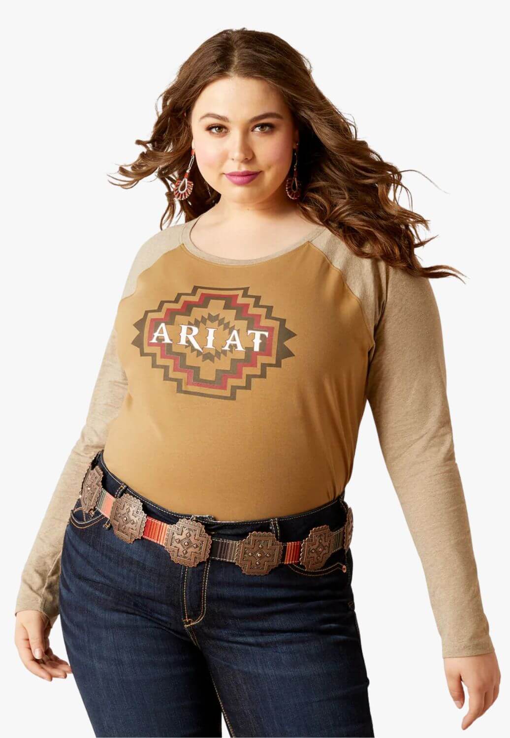 Ariat Womens Tucson Baseball Long Sleeve T-Shirt