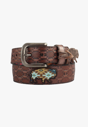 Red Dirt Hat Co Mens Southwest Buffalo Inlay Belt