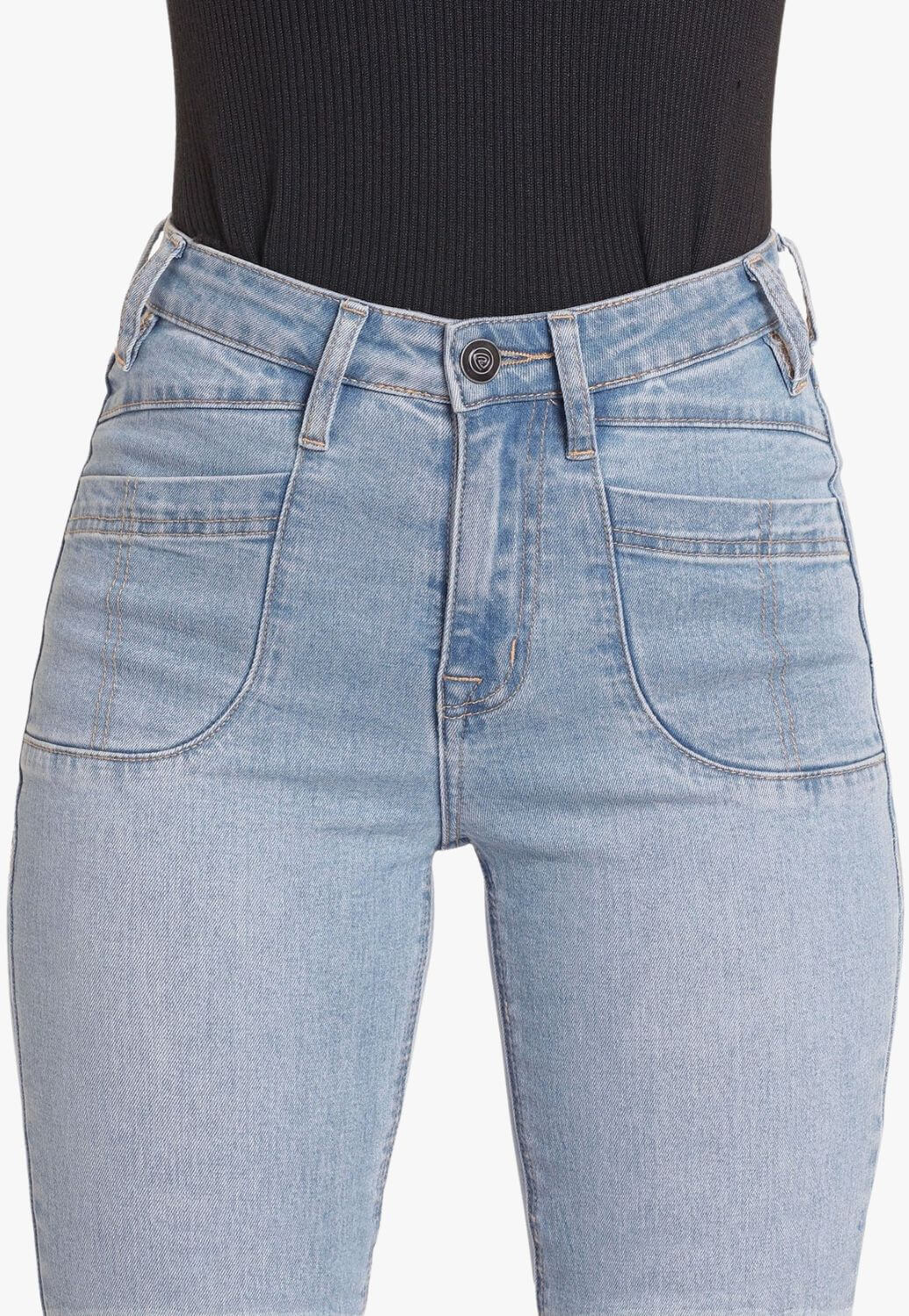 Rock and Roll Womens High Rise Petal Stitch Bootcut Jean