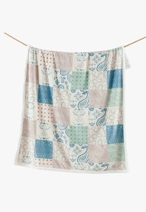 Indigo Hill Patchwork Campfire Sherpa Throw