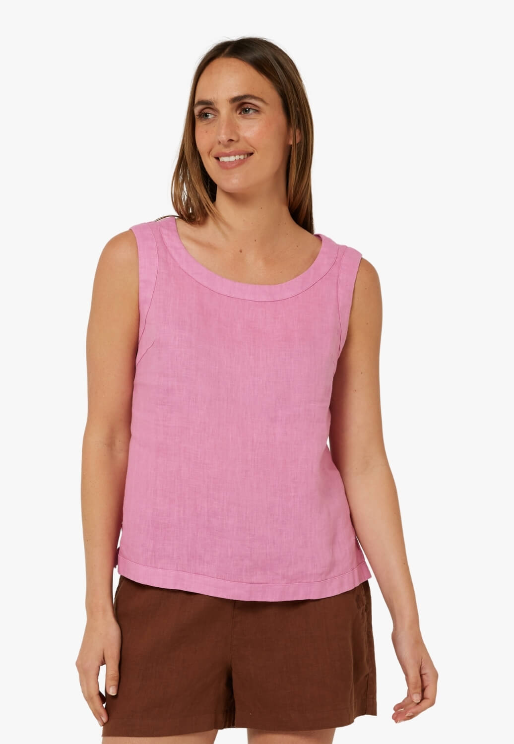 Pilbara Womens Linen Singlet