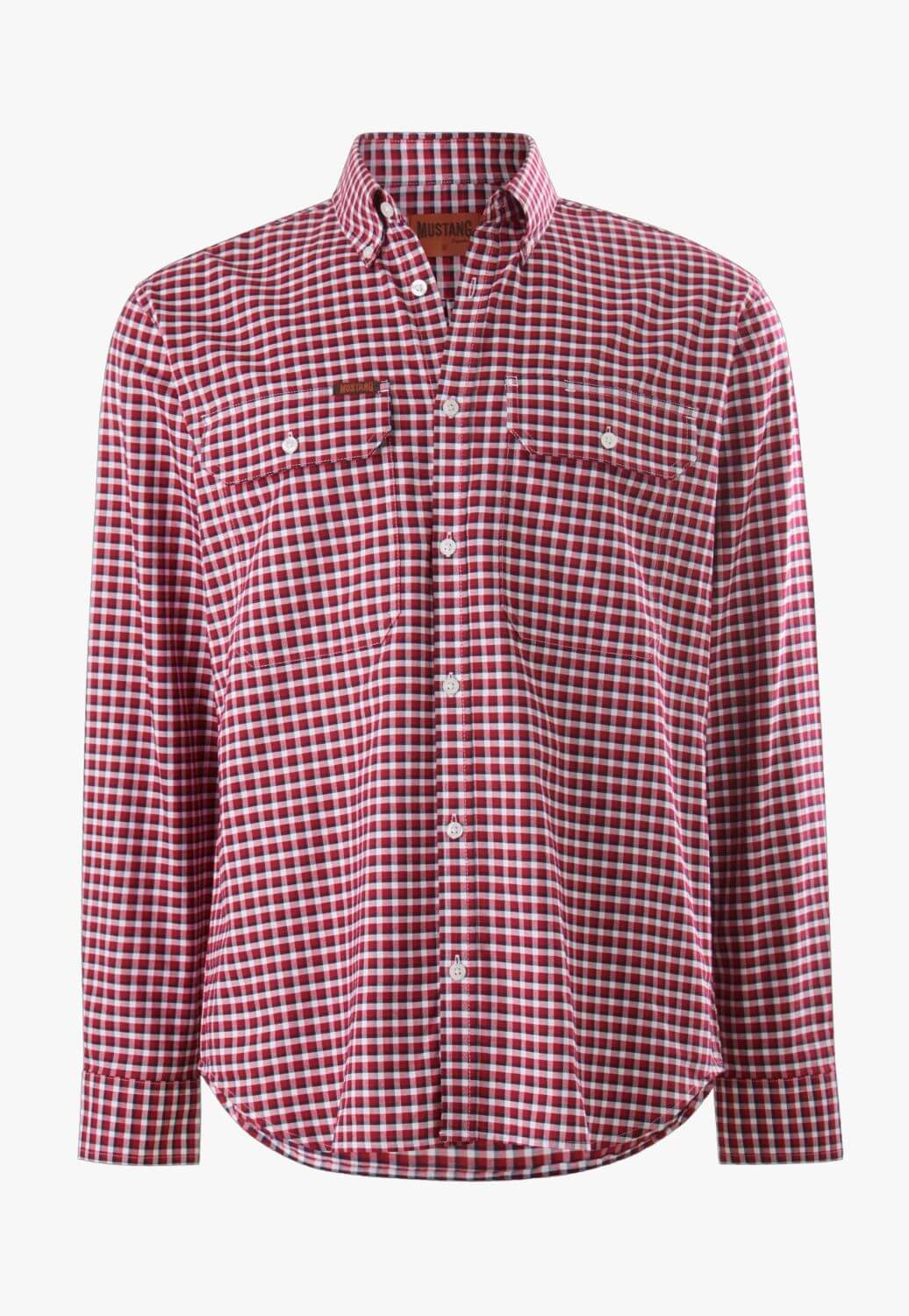 Mustang Mens Long Sleeve Check Shirt