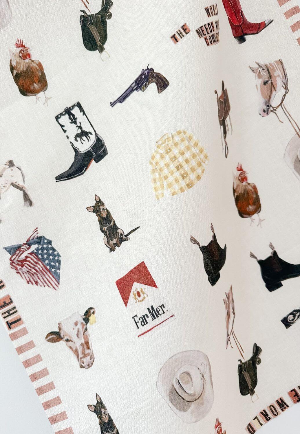 Whitney Spicer Stay Wild Linen Tea Towel