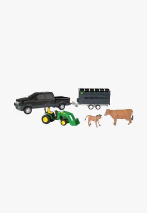 John Deere JD Pickup & Livestock Trailer Set