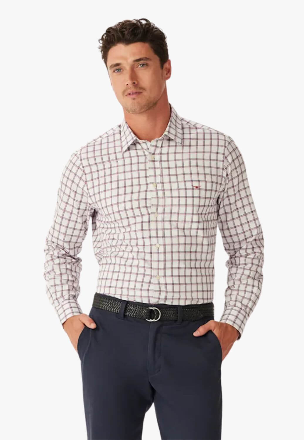 R.M. Williams Mens Classic Twill Check Shirt