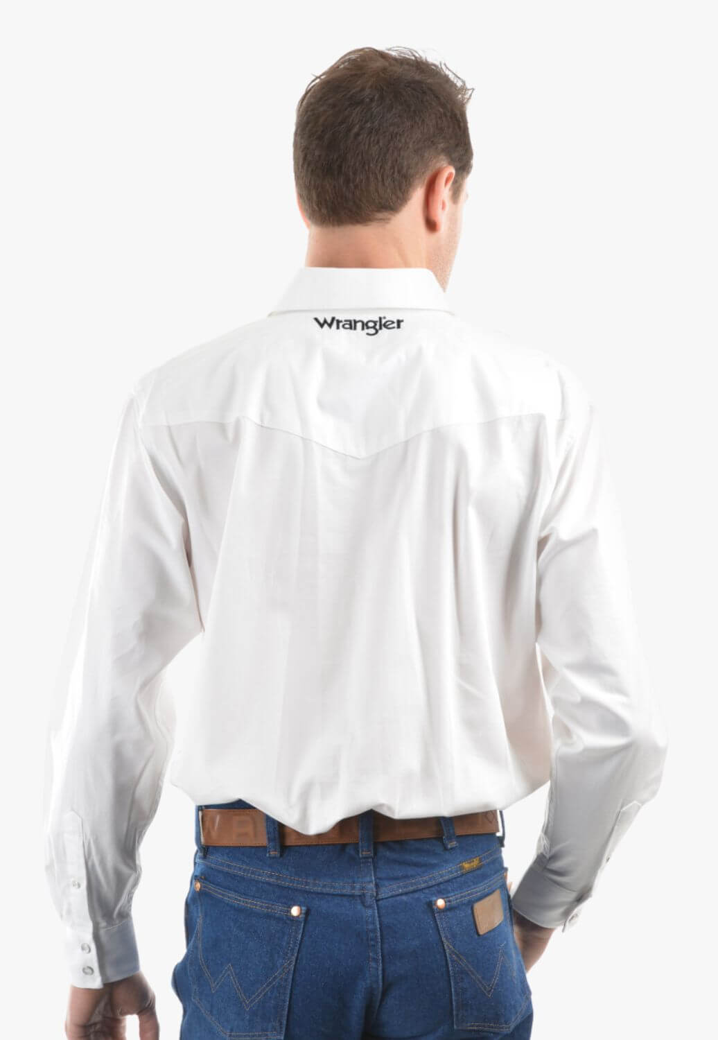 Wrangler Mens Logo Rodeo Long Sleeve Drill Shirt