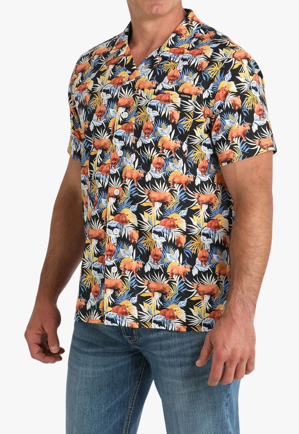 Cinch Mens Aloha Angus Short Sleeve Shirt