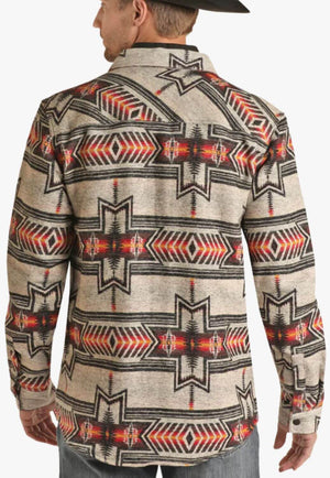 Rock & Roll Mens Aztec Shirt Jacket