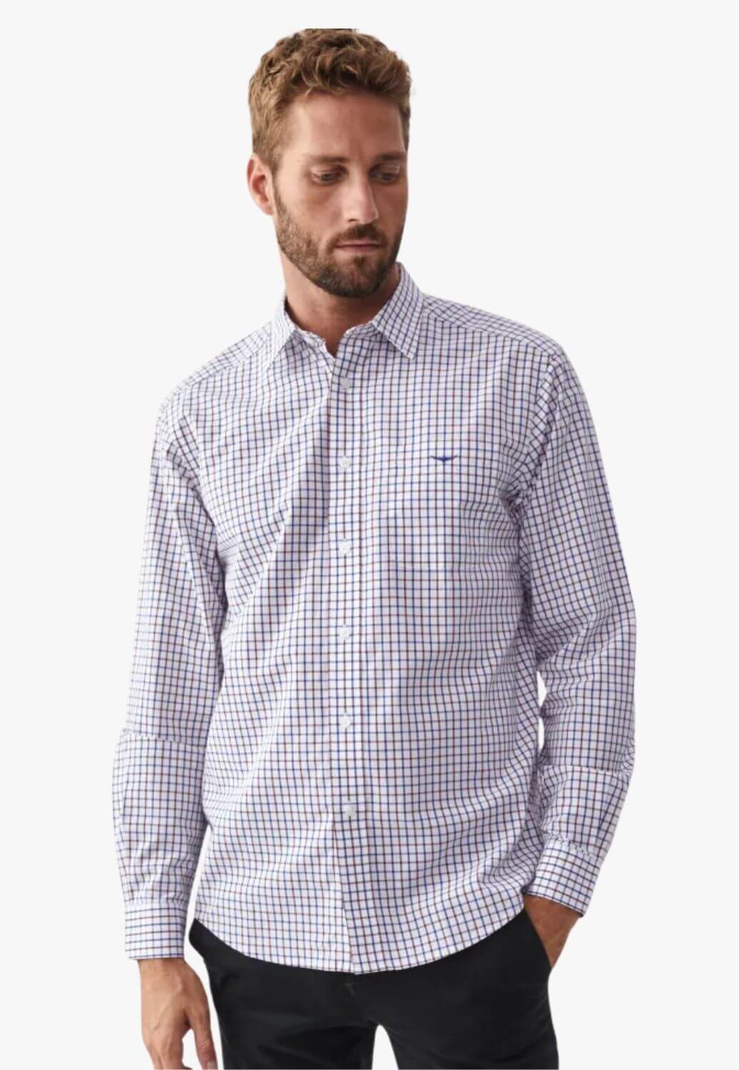 R.M. Williams Mens Collins Long Sleeve Shirt