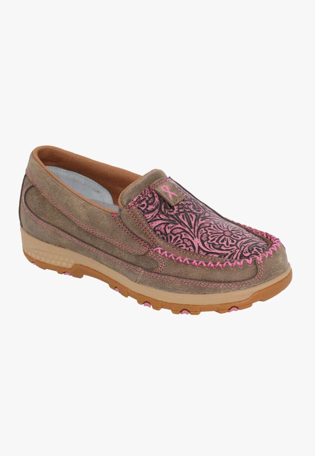 Twisted X Womens Tooled Cellstretch Slip On Moc