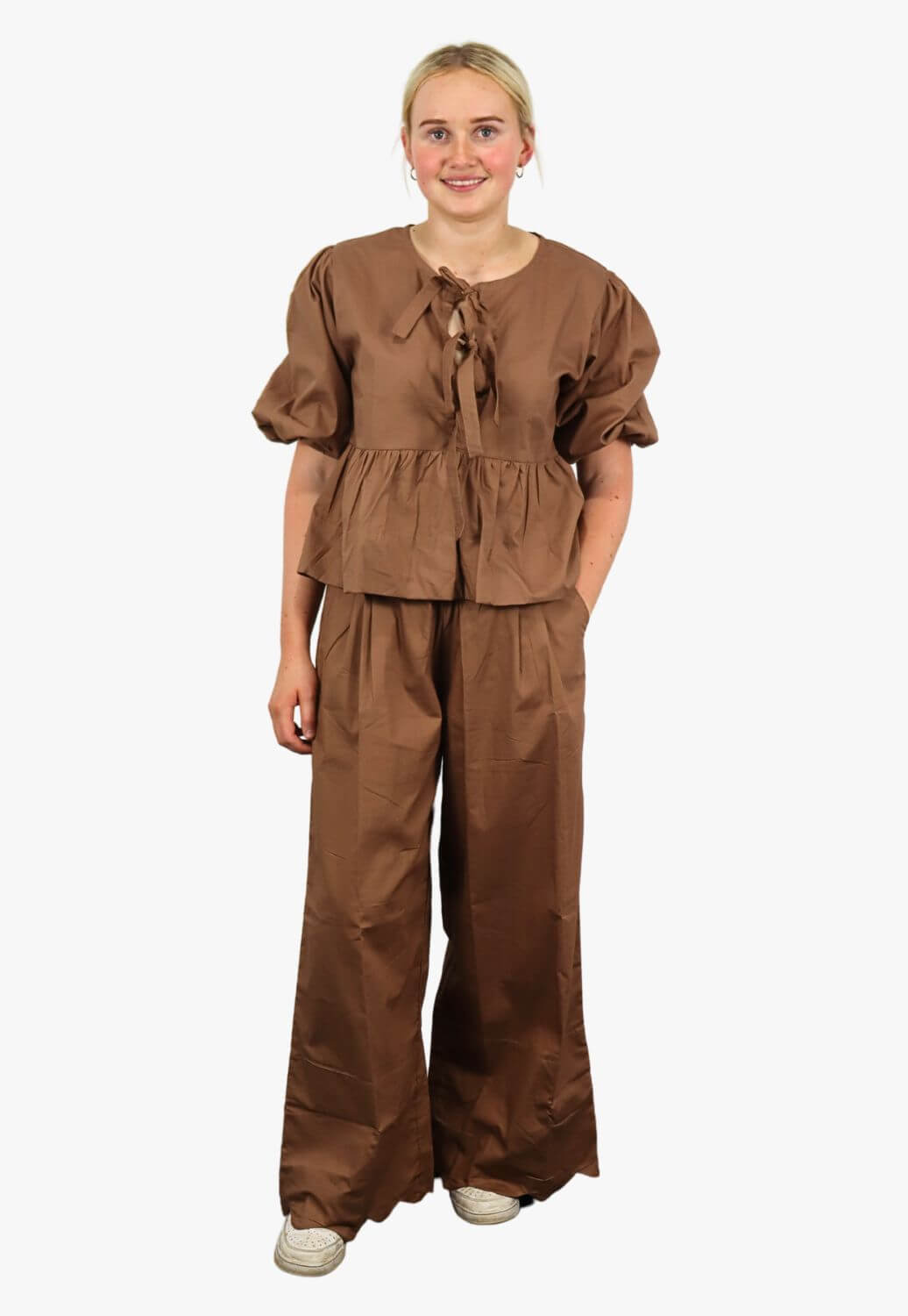 LJC Designs Pia Tie Cotton Top