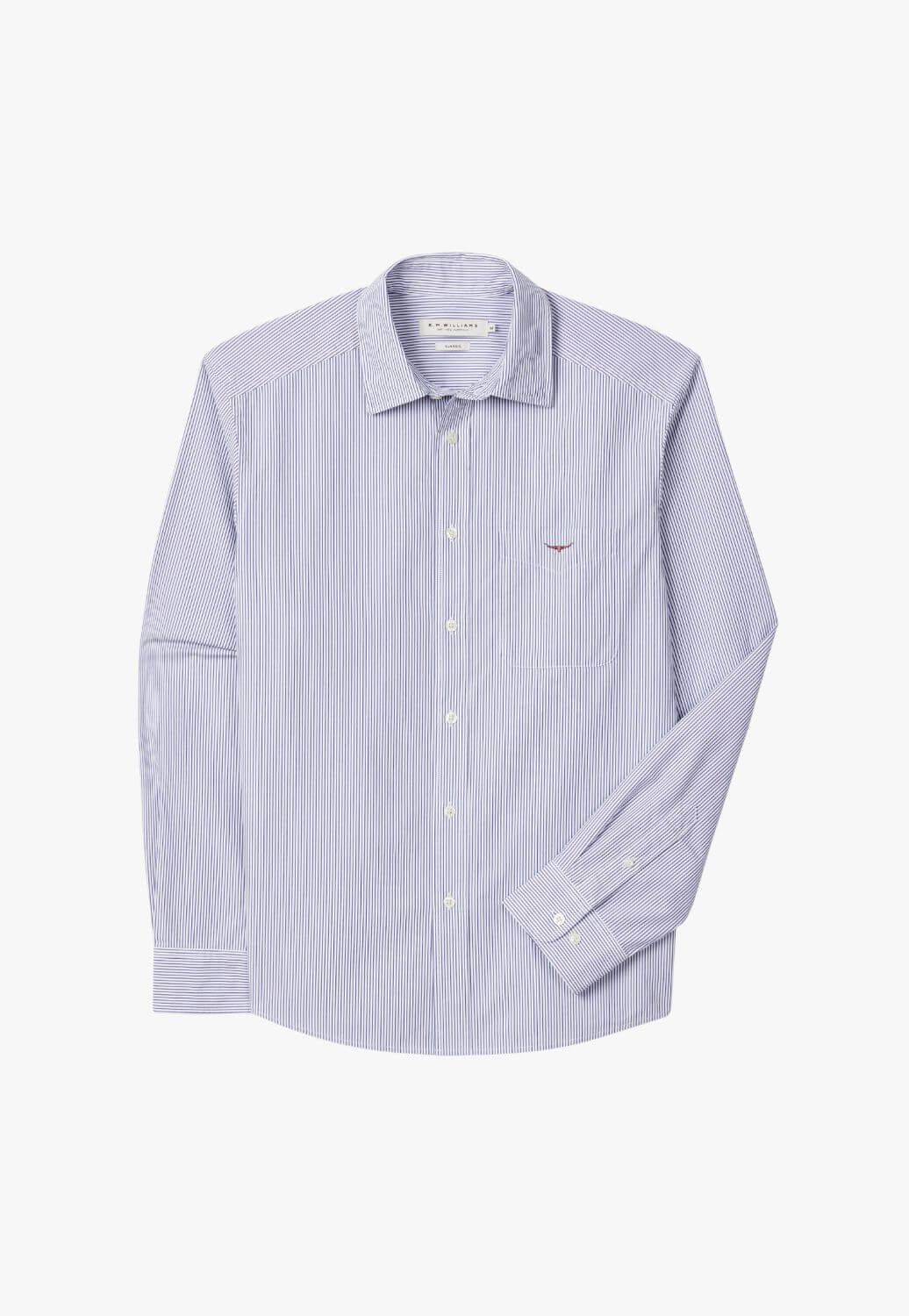 R.M. Williams Mens Ingham Poplin Stripe Shirt