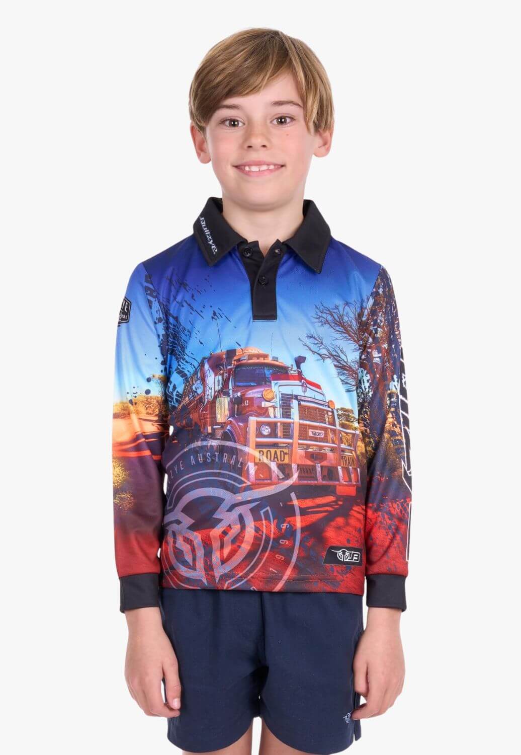 Bullzye Boys Road Train Long Sleeve Shirt Multi 4