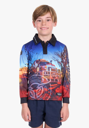 Bullzye Boys Road Train Long Sleeve Shirt Multi 4