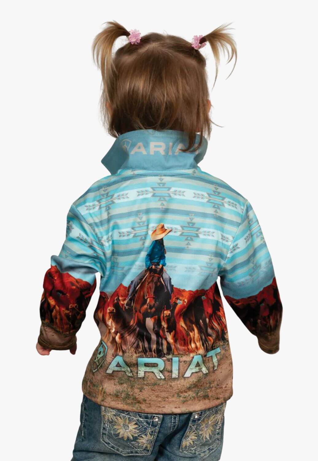 Ariat Kids Little Cowgirls Fishing Shirt