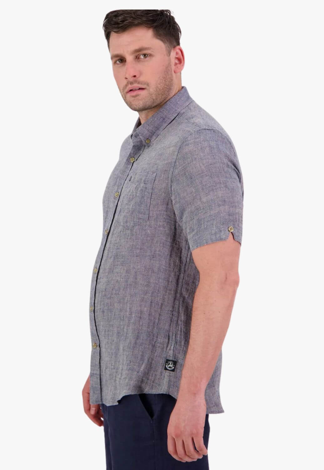 Swanndri Mens Humber Short Sleeve Linen Shirt