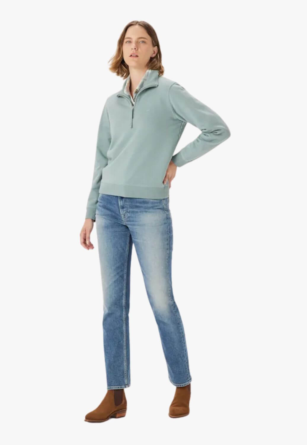 R.M. Williams Womens Trickett 1/4 Zip Sweatshirt