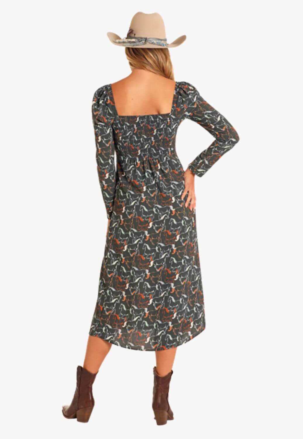 Rock and Roll Womens Black Stallion Dress