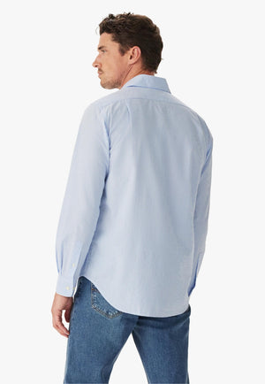 R.M. Williams Mens Sommer Poplin Stripe Shirt