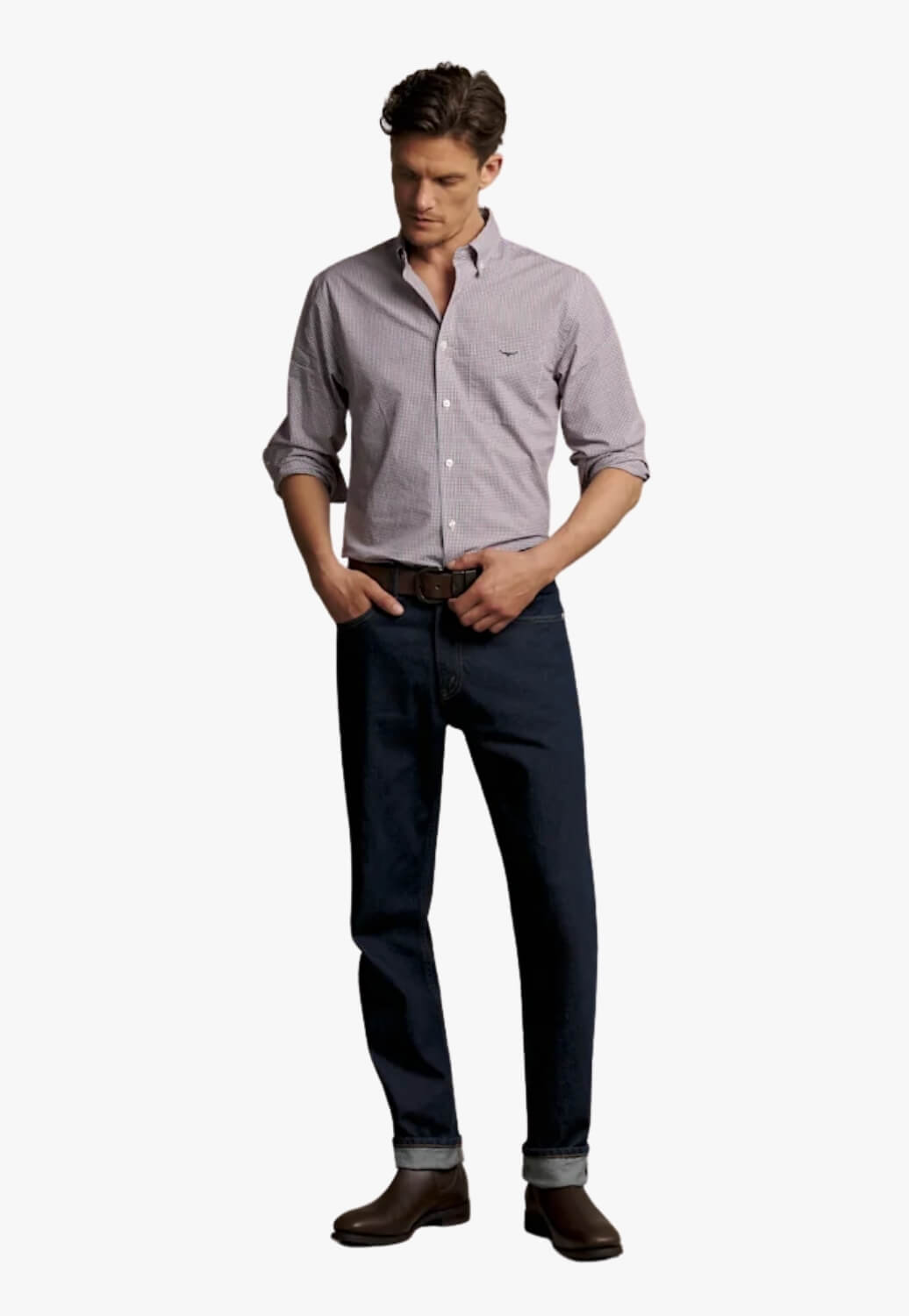 R.M. Williams Mens Whyalla Poplin Long Sleeve Shirt