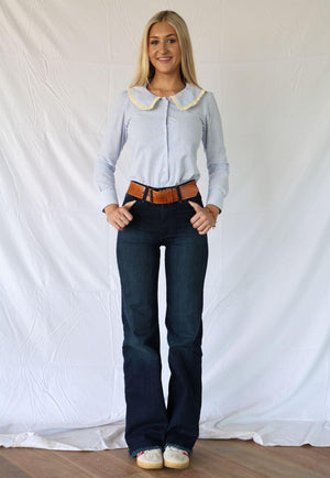 Gringa Denim Womens The Confetti Dot Blouse