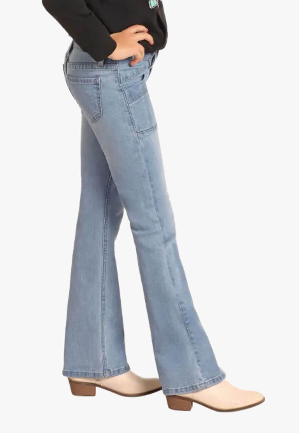 Rock and Roll Girls Detail Pocket Bootcut Jean