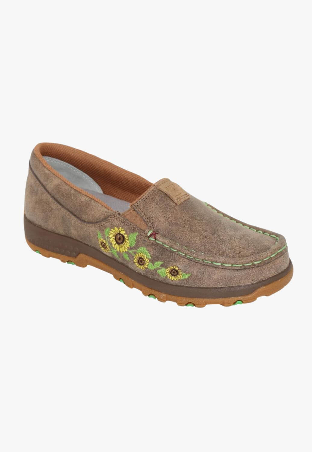 Twisted X Womens Sunflower Cellstretch Slip On Moc