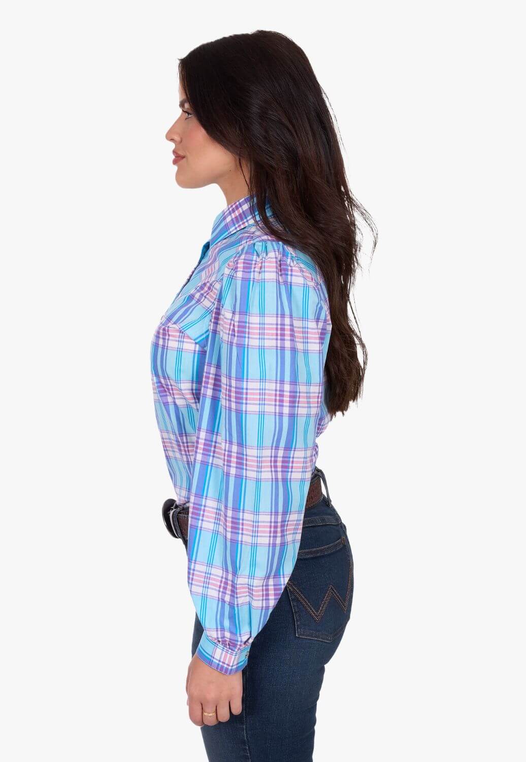 Wrangler Womens Emily Check Long Sleeve Shirt