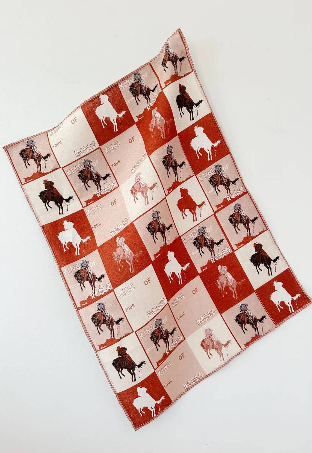 Whitney Spicer King of Your Rodeo Linen Tea Towel