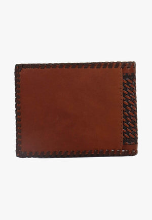 3D Mens Basket Weave Bifold Wallet
