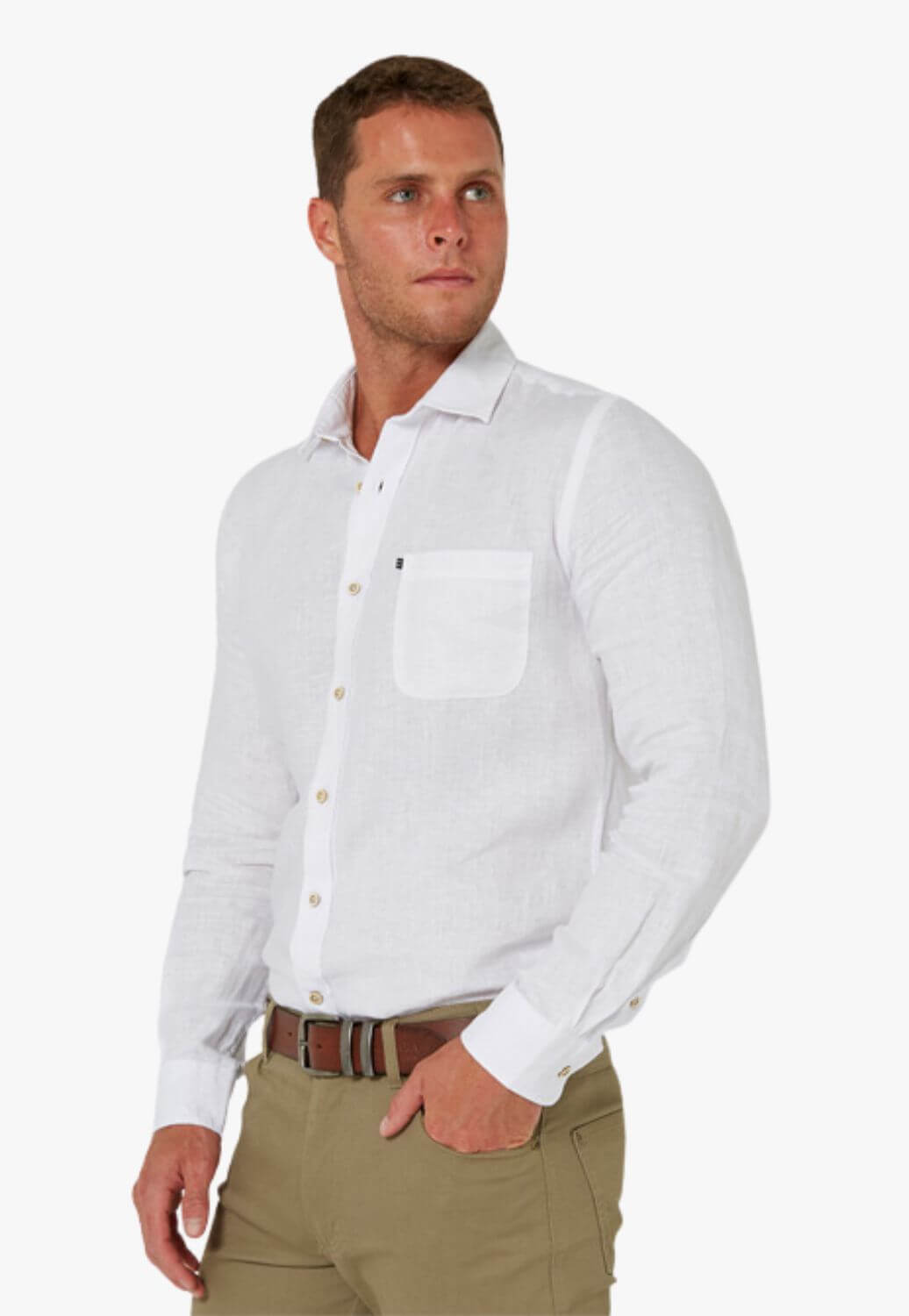 Pilbara Mens Linen Long Sleeve Shirt