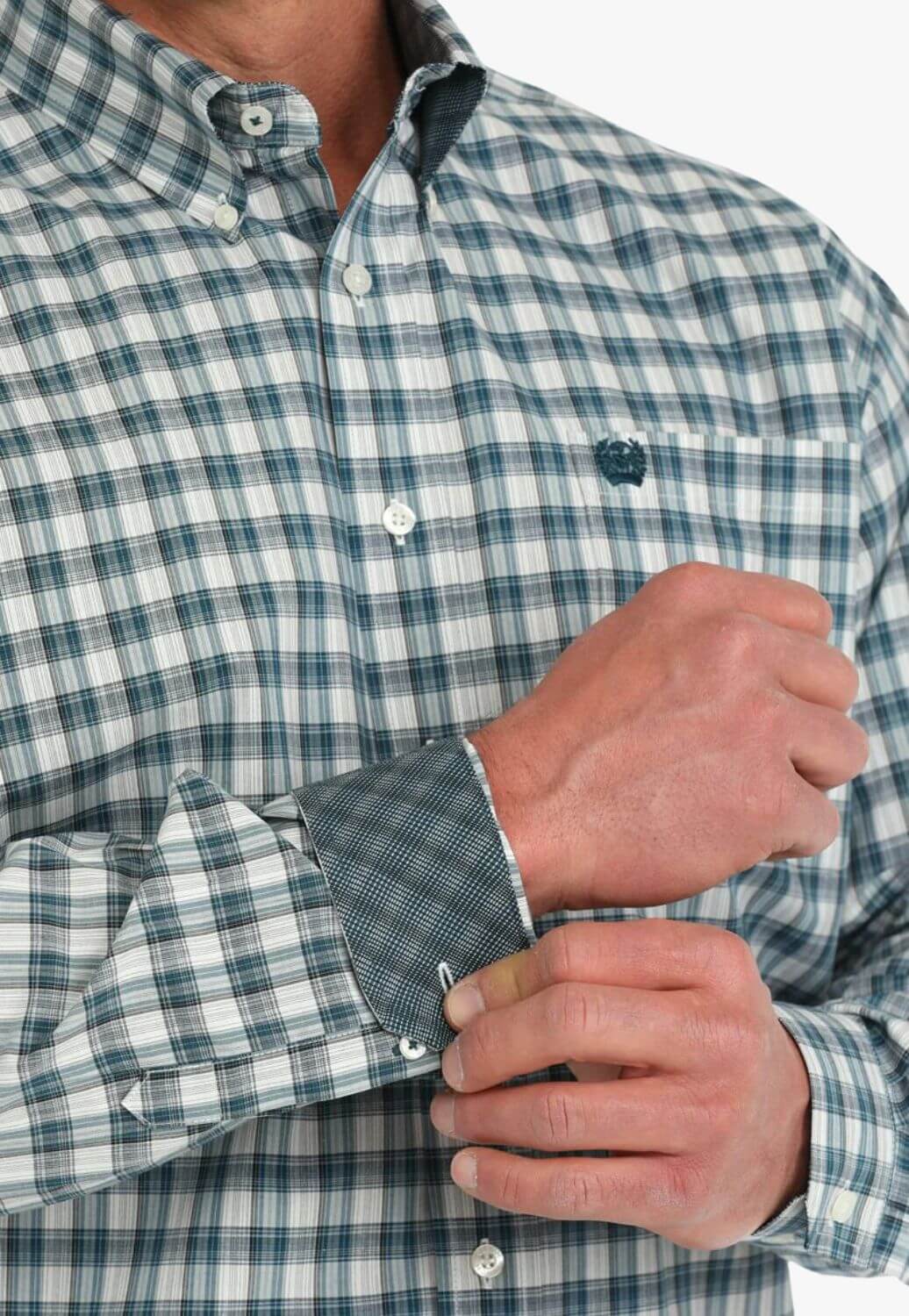 Cinch Mens Plaid Long Sleeve Shirt