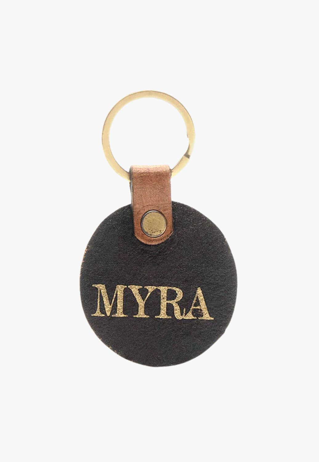 Myra Buttercup Hand Tooled Leather Key Fob
