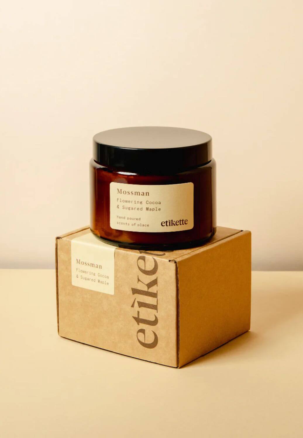 Etikette Mossman, Flowering Cocoa and Sugared Maple Candle