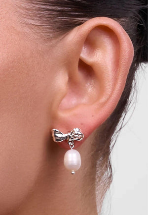 Liberte Alice Bow Pearl Earring