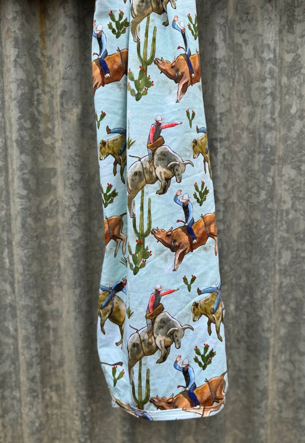 Little Windmill Bucking Bulls Jersey Organic Cotton Swaddle