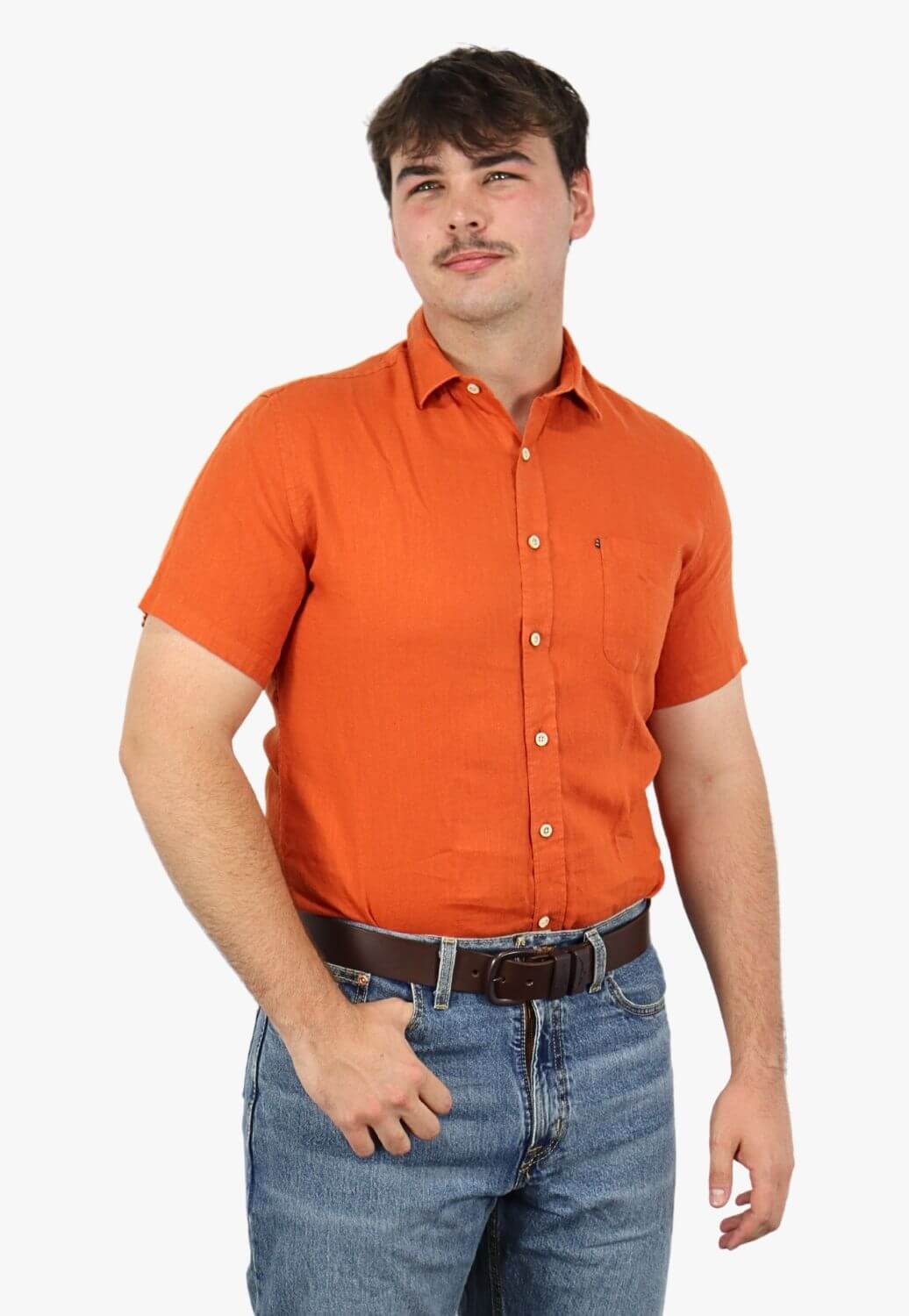 Pilbara Mens Linen Short Sleeve Shirt