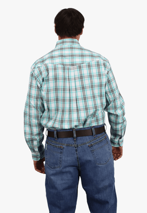 Roper Mens Amarillo Collection Plaid Long Sleeve Shirt
